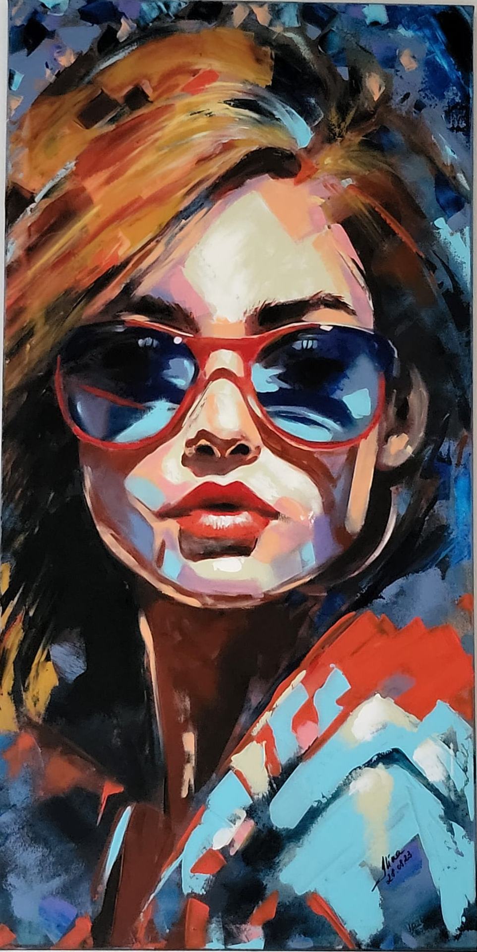 ArteDiAlina.com painting: Reflections of blue
